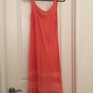 Element coral maxi dress